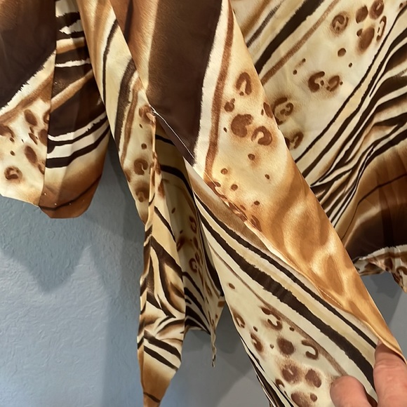 Animal print open duster cover up / vintage - Picture 5 of 9